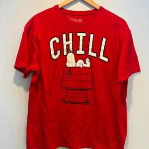 Peanuts Red Cotton T-Shirt XL